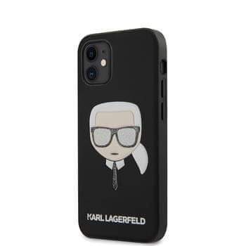 Karl Lagerfeld KLHCP12SGLBK Karl Lagerfeld Glitter Head Kryt pro iPhone 12 mini 5.4 Black