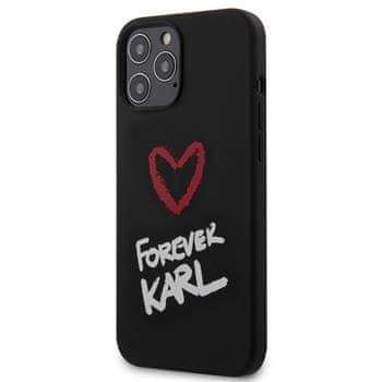 Karl Lagerfeld KLHCP12LSILKRBK Karl Lagerfeld Forever Silikonový Kryt pro iPhone 12 Pro Max 6.7 Black