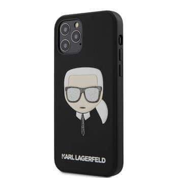 Karl Lagerfeld KLHCP12LGLBK Karl Lagerfeld Glitter Head Kryt pro iPhone 12 Pro Max 6.7 Black
