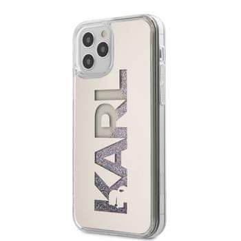 Karl Lagerfeld KLHCP12MKLMLGR Karl Lagerfeld Liquid Glitter Multi Mirror Kryt pro iPhone 12/12 Pro 6.1 Silver
