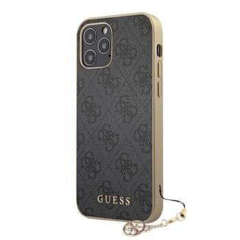 Guess GUHCP12MGF4GGR Guess 4G Charms Zadní Kryt pro iPhone 12/12 Pro 6.1 Grey
