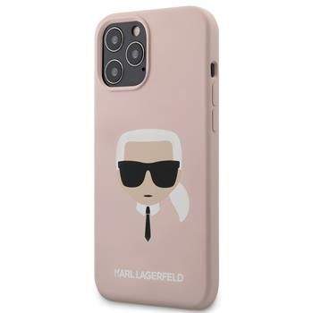 Karl Lagerfeld KLHCP12LSLKHLP Karl Lagerfeld Head Silikonový Kryt pro iPhone 12 Pro Max 6.7 Light Pink