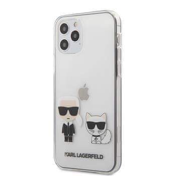 Karl Lagerfeld KLHCP12MCKTR Karl Lagerfeld PC/TPU Karl &Choupette Kryt pro iPhone 12/12 Pro 6.1 Transparent