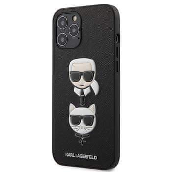 Karl Lagerfeld KLHCP12LSAKICKCBK Karl Lagerfeld Saffiano K&C Heads Kryt pro iPhone 12 Pro Max 6.7 Black