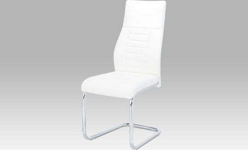 ART Jídelní židle, bílá koženka / chrom HC-955 WT Art