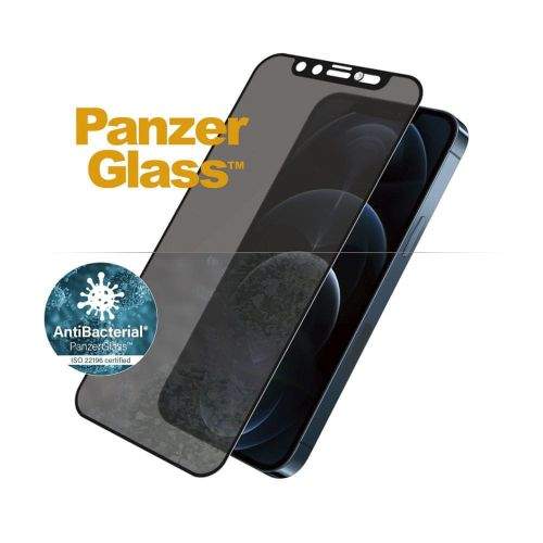 PanzerGlass Edge-to-Edge Privacy Antibacterial pro Apple iPhone 12 Pro Max se Swarowski CamSlider P2718, černé