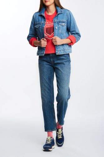 Gant Džíny Gant D1. Straight Hw Cropped Jeans 4100128-321-Gw-973-26 Modrá 26