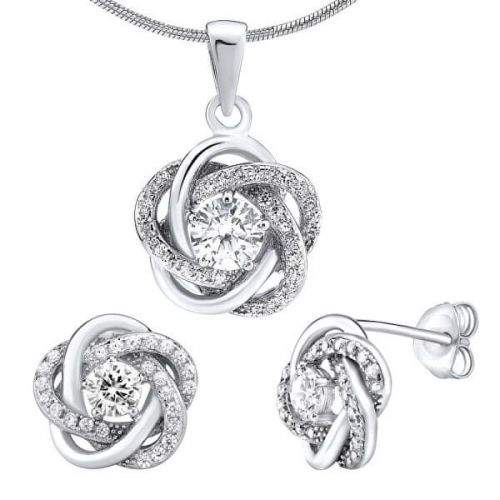 Silvego Stříbrný set šperků se zirkony Rosalyn JJJS0088 (náušnice, přívěsek) stříbro 925/1000