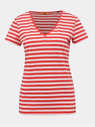 ZOOT Baseline bílo-červené dámské pruhované basic tričko Aliki XS