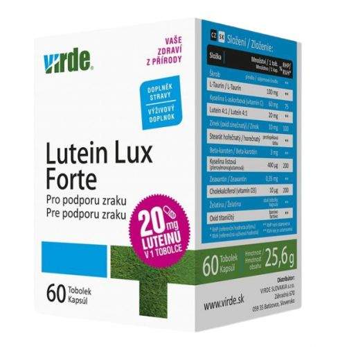 VIRDE spol. s r.o. Virde Lutein Lux Forte 60 kapslí