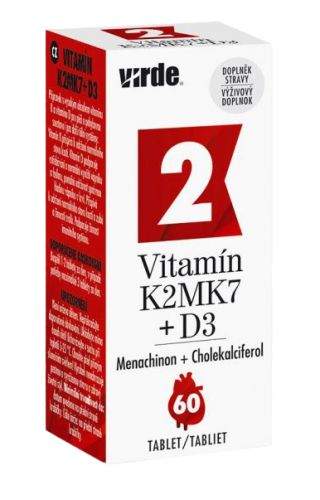 VIRDE spol. s r.o. Virde Vitamin K2MK7+D3 60 tablet