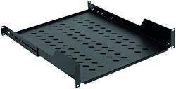 Legrand EvoLine 4-bodová police pevná 2U 550-675mm, uchycení variabilní, nosnost 50kg, černá, perforovaná