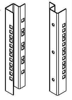 Legrand EvoLine zadní vertikální lišty 16U (sada) pro 19" nástěnné rozvaděče výšky 16U