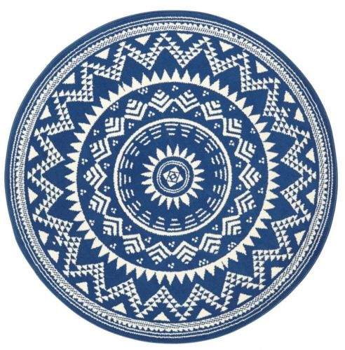 Hanse Home AKCE: 140x140 (průměr) kruh cm Kusový koberec Celebration 103442 Valencia Blue 140x140 (průměr) kruh
