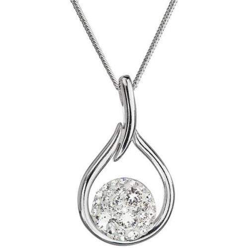 Evolution Group Nadčasový stříbrný náhrdelník s krystaly Swarovski 32075.1 (řetízek, přívěsek) stříbro 925/1000