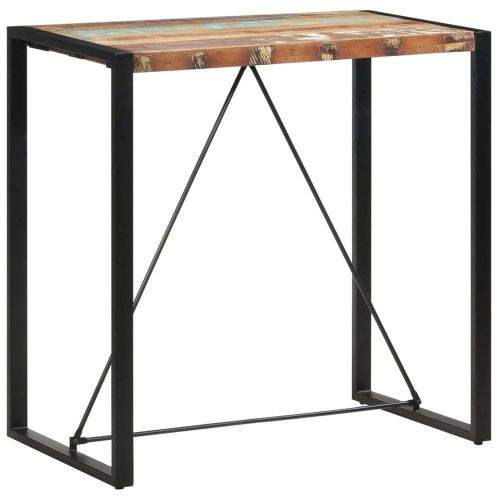 shumee Barový stůl 110 x 60 x 110 cm masivní recyklované dřevo