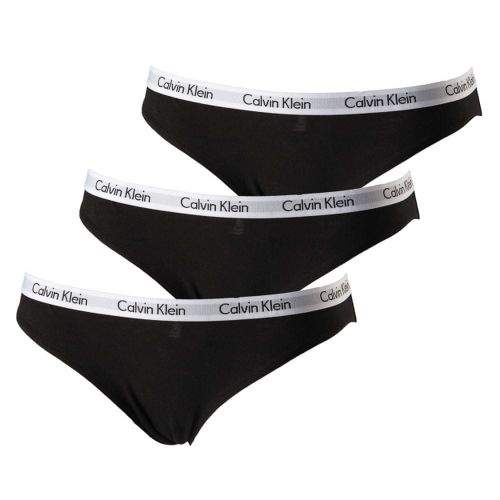 Calvin Klein 3Pack Tanga Černé XS