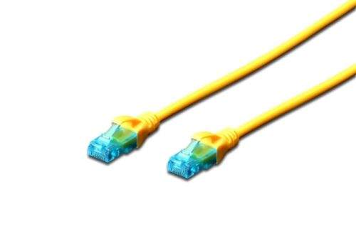 Digitus Ecoline Patch kabel, UTP, CAT 5e, AWG 26/7, žlutý 3m, 1ks