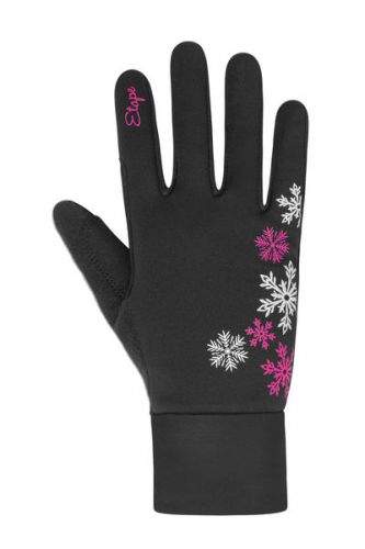 Etape – dětské rukavice PUZZLE WS, černá/růžová 13-14