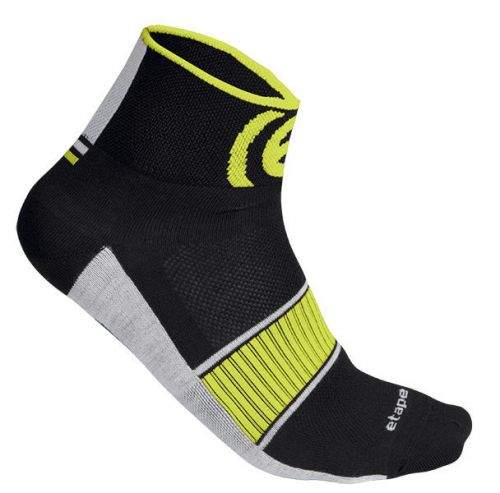 Etape - ponožky SOX, černá/žlutá fluo S (35-39)