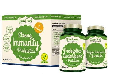 GreenFood Nutrition s.r.o. GreenFood Nutrition Strong Immunity & Probiotics + Pillbox 120ks