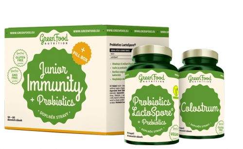 GreenFood Nutrition s.r.o. GreenFood Nutrition Junior Immunity & Prebiotics + Pillbox 150ks