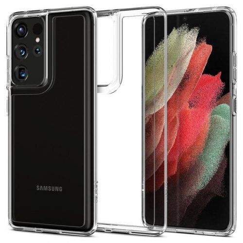 Ochranný kryt Spigen Ultra Hybrid pro Samsung Galaxy S21 ultra transparentní