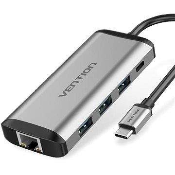 Vention Type-C (USB-C) to HDMI + 3x USB3.0 + TF + SD + RJ45 + 3.5mm + PD (THAHB)