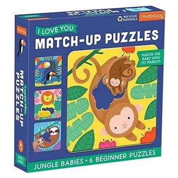 Mudpuppy Match-Up Puzzle - Mláďata z džungle