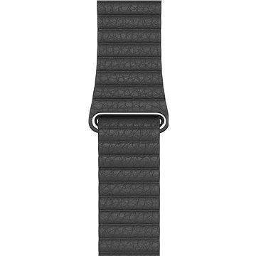 Apple Watch 44mm Černý Kožený řemínek - Large