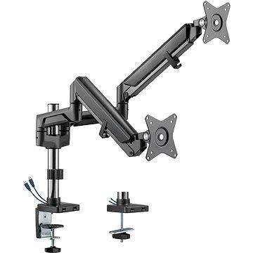 Držák na monitor AlzaErgo Arm D125B Premium USB