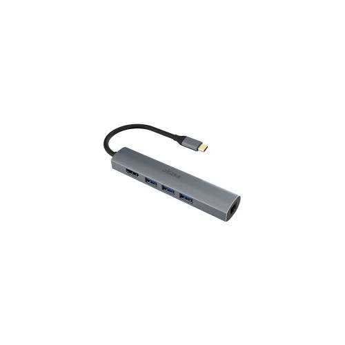 AKASA USB Type-C 5-In-1 Dock, 4K@30Hz HDMI, 3 x USB3.0 Type A, RJ45 / AK-CBCA22-18BK (AK-CBCA22-18BK)