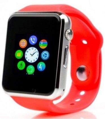 Chytré hodinky Smartomat Squarz 1, červená
