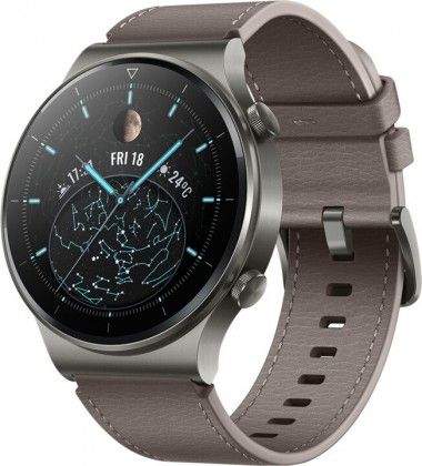 Huawei Watch GT2 Pro, kožený řemínek, šedá