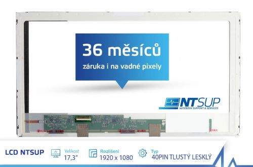 LCD PANEL NTSUP 17,3" 1920x1080 40PIN TLUSTÝ MATNÝ