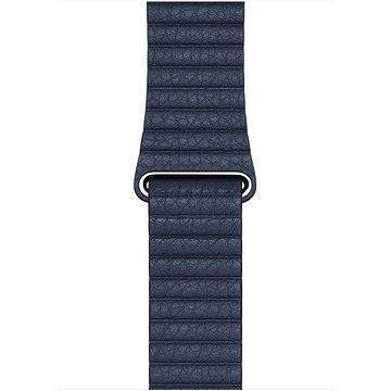 Apple Watch 44mm hlubinně modrý kožený řemínek