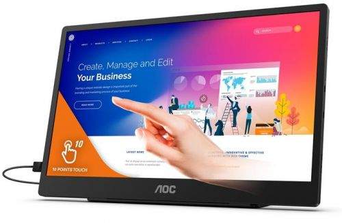 Přenosný monitor AOC LCD dotykový 16T2 15,6" 