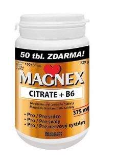 Vitabalans Magnex citrate 375 mg+B6 100+50tbl.