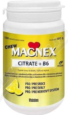 Vitabalans Magnex Citrate 375mg+B6 chew 100tbl.