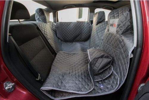 HobbyDog Ochranný potah na sedačky do auta - šedý Velikost: 140 / 160 cm