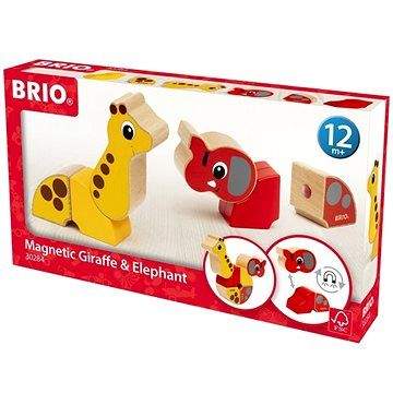 Brio 30284 Magnetická zvířátka žirafa a slon