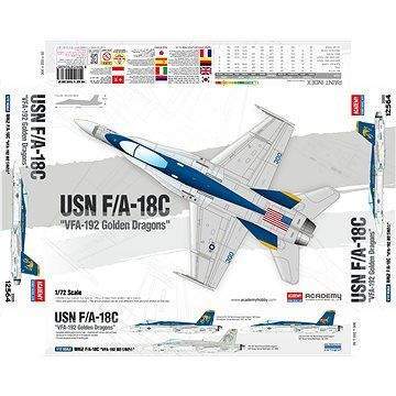 Academy Model Kit letadlo 12564 - USN F/A-18C "VFA-192 Golden Dragons"