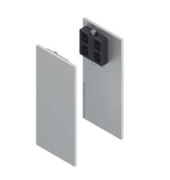 Solido Krytky pro montážní a krycí klipový profil, hliník nerez efekt, použití na dřevěné dveře