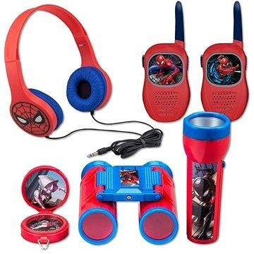 GLOBIX Set Spiderman - vysílačky,sluchátka,baterka,kompas