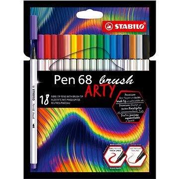 STABILO Pen 68 brush 18 ks pouzdro "ARTY"