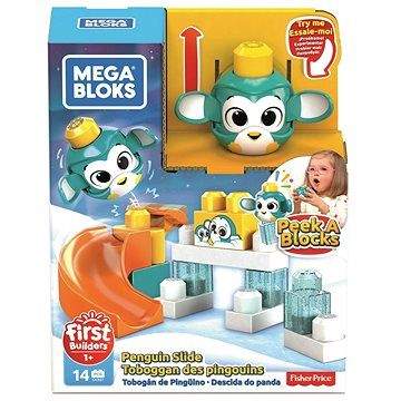 Mattel Mega Bloks Peek a blocks velká skluzavka - tučňák