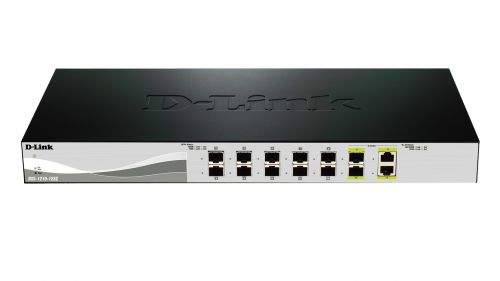 DLINK DXS-1210-12SC D-Link 12 Port Smart Managed Switch 10x10 SFP+ ports & 2 x Combo 10GBase-T/SFP+