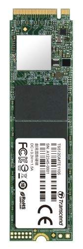 Pevný disk TRANSCEND MTE110S 512GB SSD disk M.2 2280, PCIe Gen3 x4 NVMe 1.3 (3D TLC), 1700MB/s R, 900MB/s W