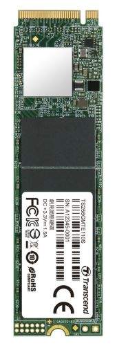 Pevný disk TRANSCEND MTE110S 256GB SSD disk M.2 2280, PCIe Gen3 x4 NVMe 1.3 (3D TLC), 1600MB/s R, 800MB/s W