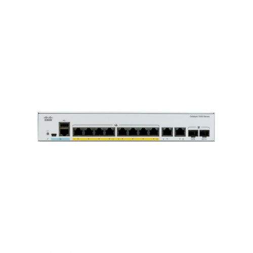 Router CISCO Catalyst C1000-8FP-2G-L, 8x 10/100/1000 Ethernet PoE+ ports and 120W PoE budget, 2x 1G SFP and RJ-45